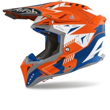 Airoh Aviator 3 Spin Oranje Fluo Mat Offroad Helm