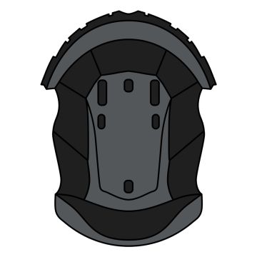 Airoh Aviator 3 Wasbare Top Binnenvoering Grijs