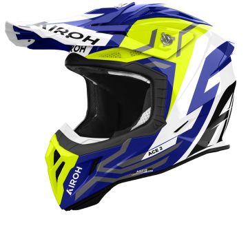 Airoh Aviator Ace 2 Ground Geel Glanzend Offroad Helm