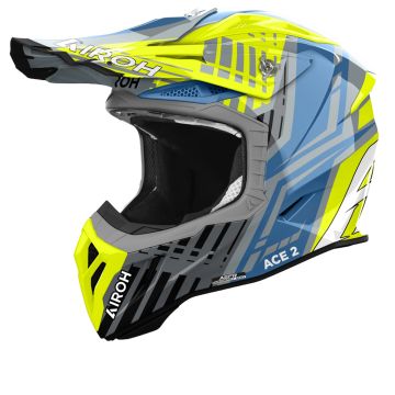 Airoh Aviator Ace 2 Proud Geel Glanzend Offroad Helm