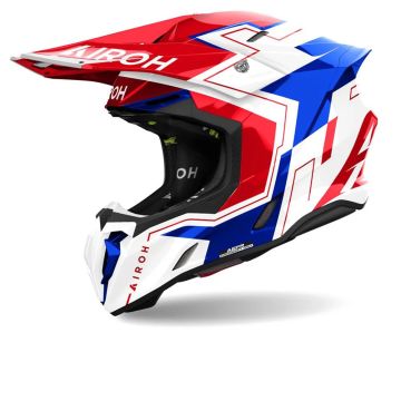 Airoh Twist 3 Dizzy Blauw Rood Offroad Helm