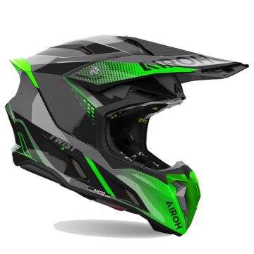 Airoh Twist 3 Shard Zwart Groen Offroad Helm