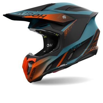 Airoh Twist 3 Shard Oranje Blauw Offroad Helm