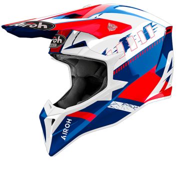 Airoh Wraaap Feel Rood Blauw Offroad Helm