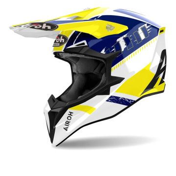 Airoh Wraaap Feel Geel Blauw Offroad Helm