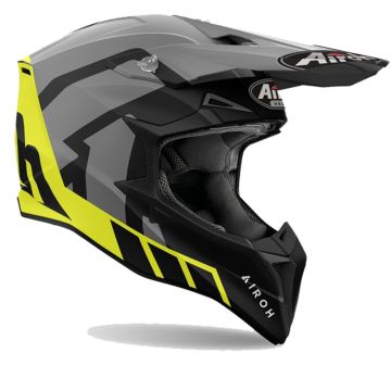 Airoh Wraaap Reloaded Geel Grijs Offroad Helm