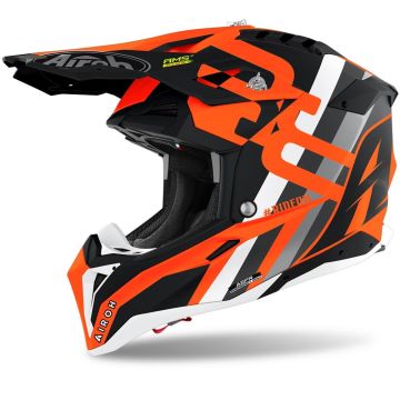Airoh Aviator 3 Rainbow Mat Oranje Crosshelm