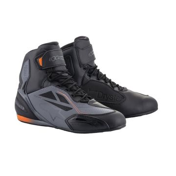 Alpinestars Faster-3 Drystar Shoes Black Cool Gray Orange Fluo