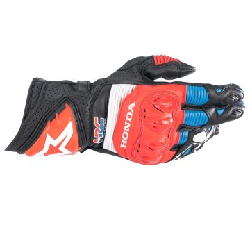 Alpinestars Honda GP Pro R3 Gloves Zwart Bright Rood Blauw