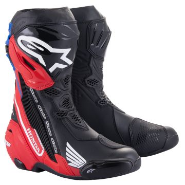 Alpinestars Honda Supertech R Laarzen Zwart Helderrood Blauw