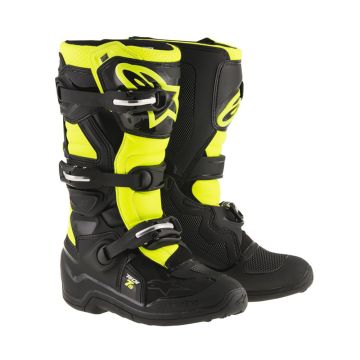 Alpinestars Youth Tech 7S Laarzen Zwart Geel Fluo