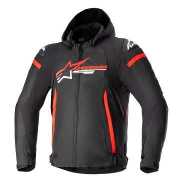 Alpinestars Zaca Waterproof Jas Zwart Fel Rood Wit    