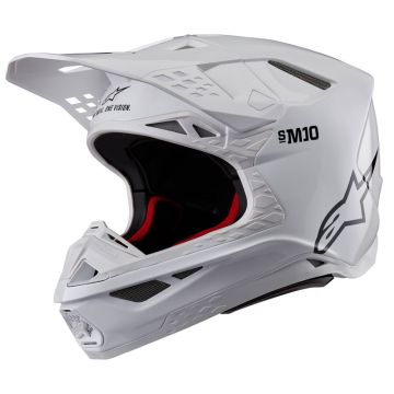 Alpinestars Supertech S-M10 Solid Helmet Ece 22.06 White Glossy