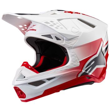 Alpinestars Supertech S-M10 Unite Helmet Ece 22.06 Red White Glossy