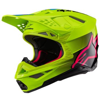 Alpinestars Supertech S-M10 Unite Helmet Ece 22.06 Yellow Fluo Black Diva Pink Gl