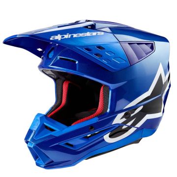 Alpinestars S-M5 Corp Helm Ece 22.06 Blauw Glanzend