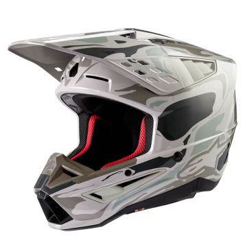 Alpinestars S-M5 Mineral Helm Ece 22.06 Warmgrijs Celadon Groen Glanzend