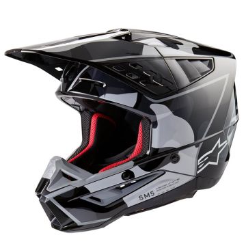 Alpinestars S-M5 Rover 2 Helmet Ece 22.06 Black Silver Glossy