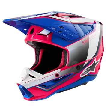 Alpinestars S-M5 Sail Helmet Ece 22.06 White Diva Pink Enamel Blue Gl