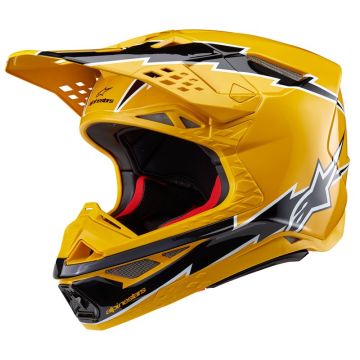 Alpinestars Supertech S-M10 Ampress Helmet Ece 22.06 Black Yellow Glossy