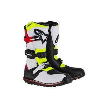 Alpinestars Tech T Schoenen Wit Rood Geel Fluo Zwart