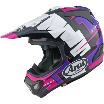 Arai MX-V EVO Battle Paars Crosshelm