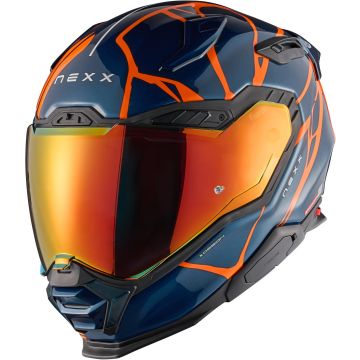 Nexx X.WST 3 B-Side Donker Blauw Mat Oranje Integraalhelm