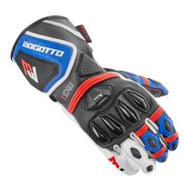 Bogotto Monza Geperforeerde Blauw Wit Rood Handschoenen