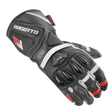 Bogotto Monza Geperforeerde Zwart Rood Wit Handschoenen