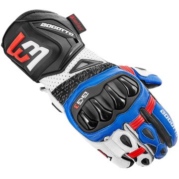 Bogotto Sugello Geperforeerde Blauw Wit Rood Handschoenen