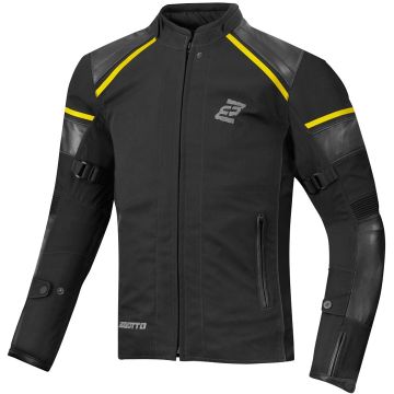 Bogotto Blizzard-X Waterdichte Zwart Geel Textiele Motorjas