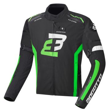 Bogotto GPX Waterdichte Zwart Groen Textiele Motorjas