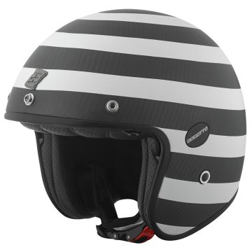 Bogotto V587 Scacchi Carbon Zwart Wit Jethelm
