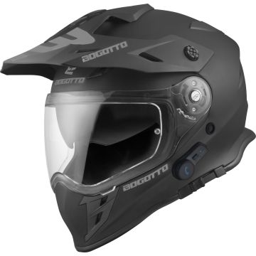Bogotto H331 BT Bluetooth Mat Zwart Enduro Helm