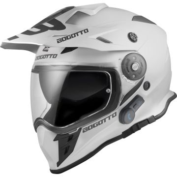 Bogotto H331 BT Bluetooth Wit Enduro Helm