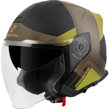 Bogotto H586 City-B Zwart Bruin Goud Jethelm