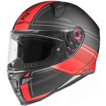 Bogotto FF110 Cinder Mat Zwart Rood Integraalhelm