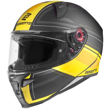 Bogotto FF110 Cinder Mat Zwart Geel Integraalhelm