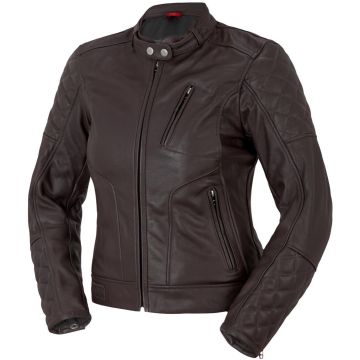 Bogotto Chicago Retro Dames Bruin Leren Motorjas