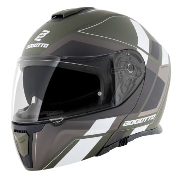 Bogotto FF403 Murata Zwart Groen Wit Systeemhelm