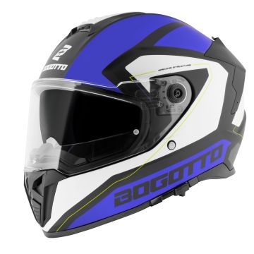 Bogotto FF122 BGT Wit Blauw Integraalhelm