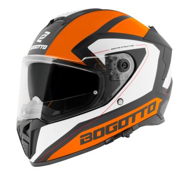 Bogotto FF122 BGT Wit Oranje Integraalhelm