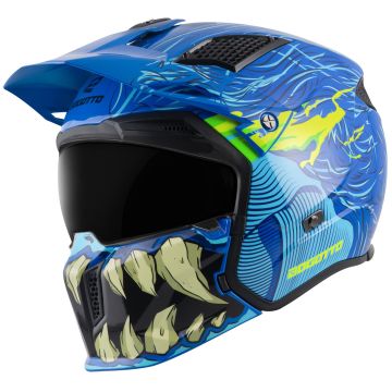 Bogotto Radic Bestia 22.06 Zwart Blauw Geel Jethelm