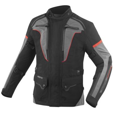 Bogotto Shado 2in1 Waterdichte Zwart Grijs Rood Textiele Motorjas