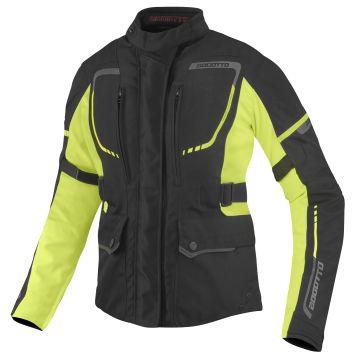 Bogotto Azury 2in1 Waterdichte Dames Zwart Neon Geel Textiele Motorjas