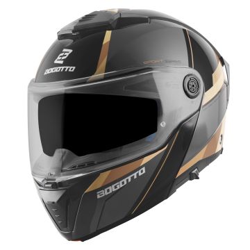 Bogotto FF404 Ezion Zwart Bruin Systeemhelm