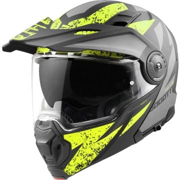 Bogotto FG-102 Safari Fiberglas Enduro Helm Zwart Grijs Geel 