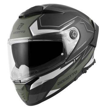 Bogotto FF118 Vilial Mat Zwart Groen Integraalhelm