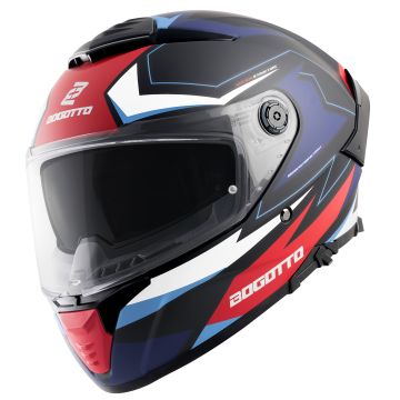 Bogotto FF118 Vilial Mat Zwart Wit Rood Blauw Integraalhelm