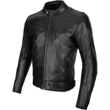 SECA Bonneville Black Perforated Leather Jacket